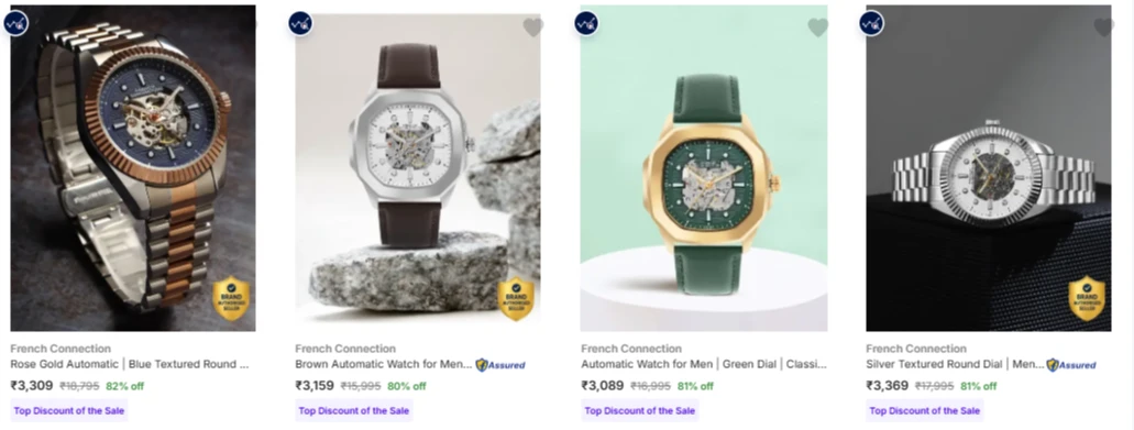 French Connection Men's Watches upto 82% Discount