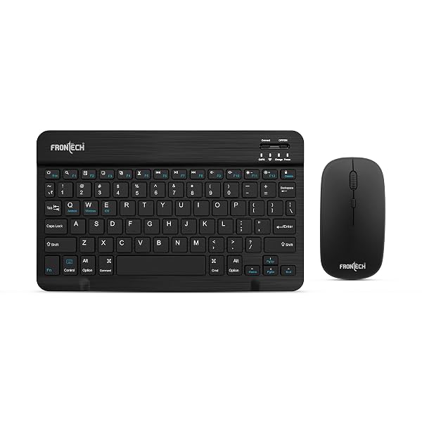 Frontech Wireless Mini Keyboard & Mouse Combo, Bluetooth 5.2, 78 Keys