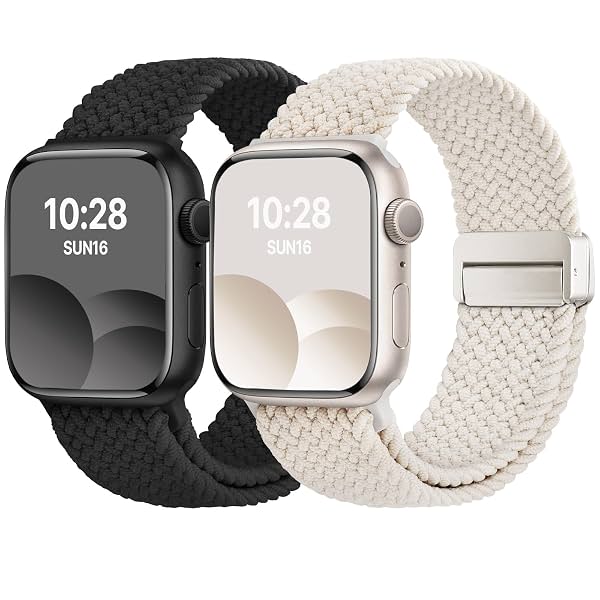 Fullmosa 2 Pack Magnetic Nylon Strap for Apple Watch