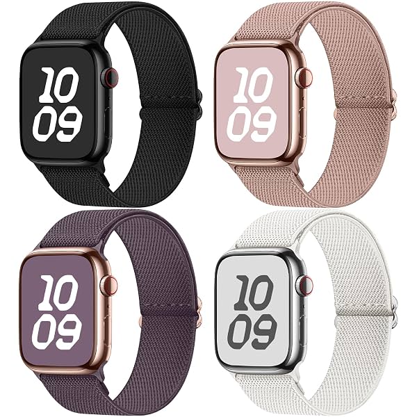Fullmosa 4 Pack Water-Resistant Nylon Strap for Apple Watch