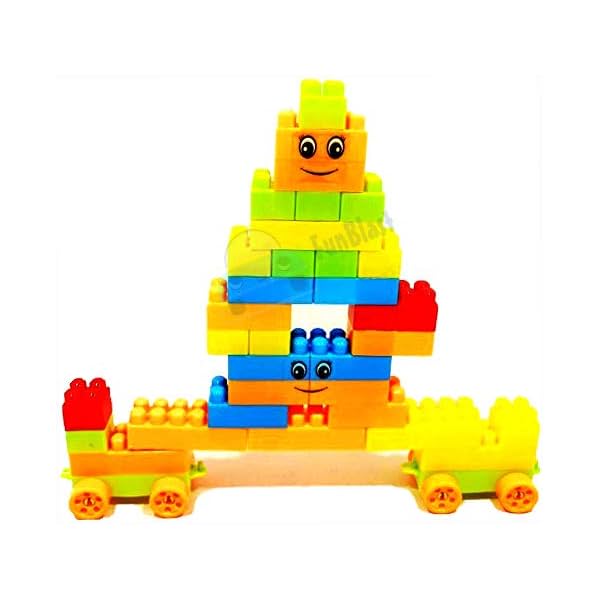 FunBlast Building Blocks Set with Wheels (46 Pcs)