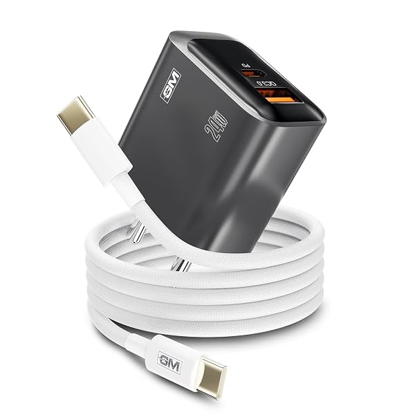 GM G+ 24W Dual Tone PD Adapter with 60W USB-C to USB-C Cable