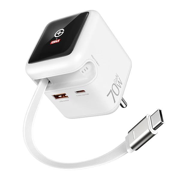 GM G+ DisplayPulse 70W GaN Charger, 3 Ports