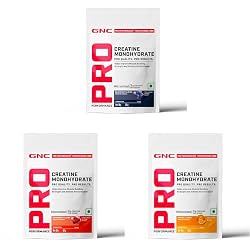 GNC Creatine Power Strength Stack | Blueberry + Cranberry + Orange Creatine Trial Combo |