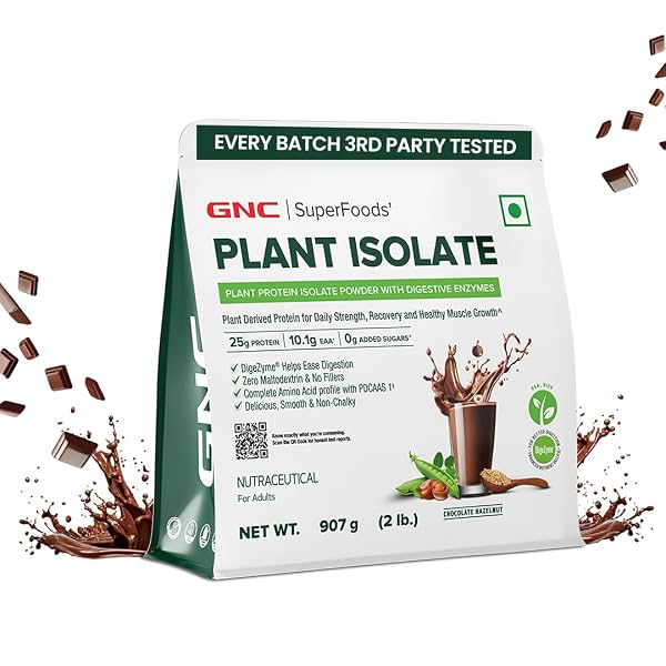 GNC Plant Protein Isolate Powder | 25g Protein Complete Amino Acid Profile