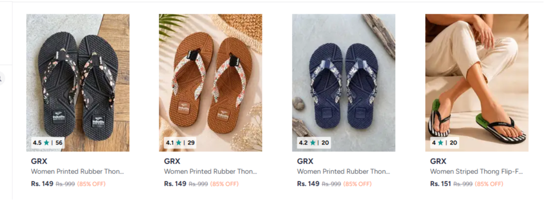 GRX Footwear at minimum 85% Discount