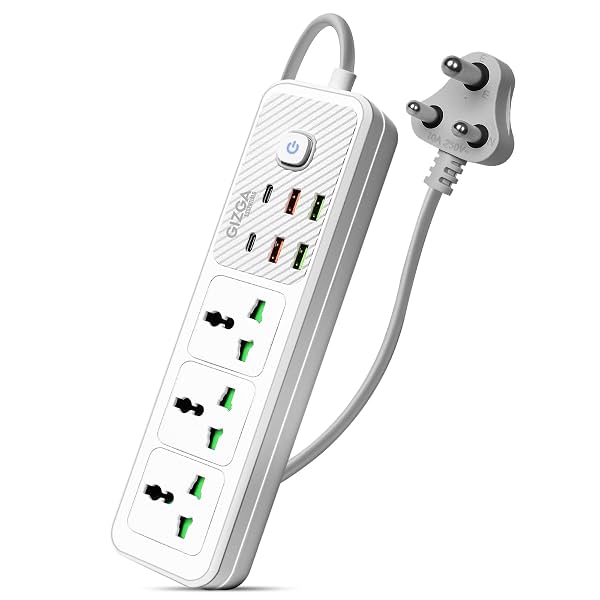 Gizga Essentials Extension Board with USB, 2500W