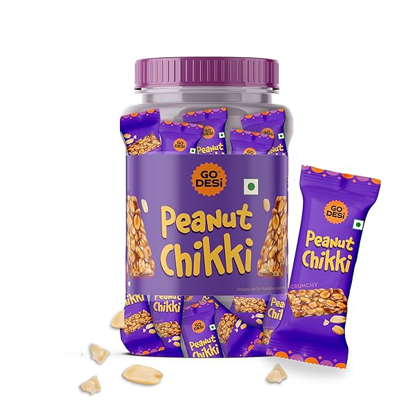 Go Desi Peanut Chikki Bar ( 50 pieces, 750gm)