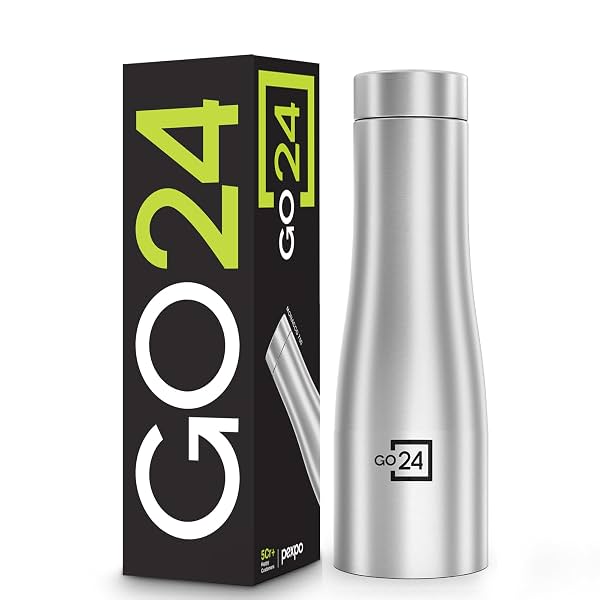 Go24 pexpo Monaco Stainless Steel Sports Water Bottle, 700ml