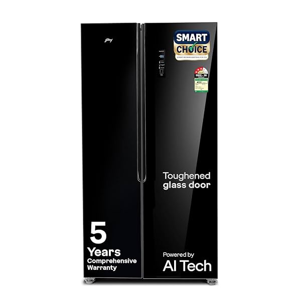 Godrej 600L 3Star | 1+2 Year Additional Warranty | Smart Convertible Zones | Toughened Glass Door | Frost Free Inverter