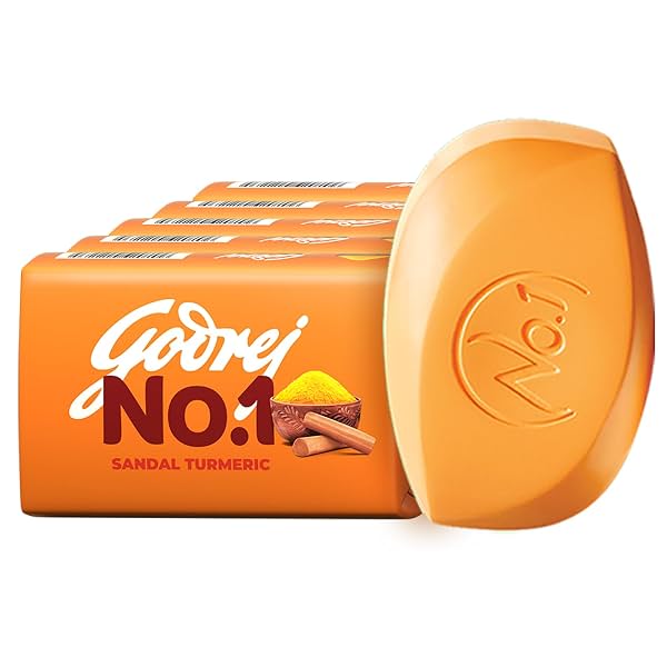 Godrej No. 1 Sandal & Turmeric Soaps – Pack of 5 (100g each)