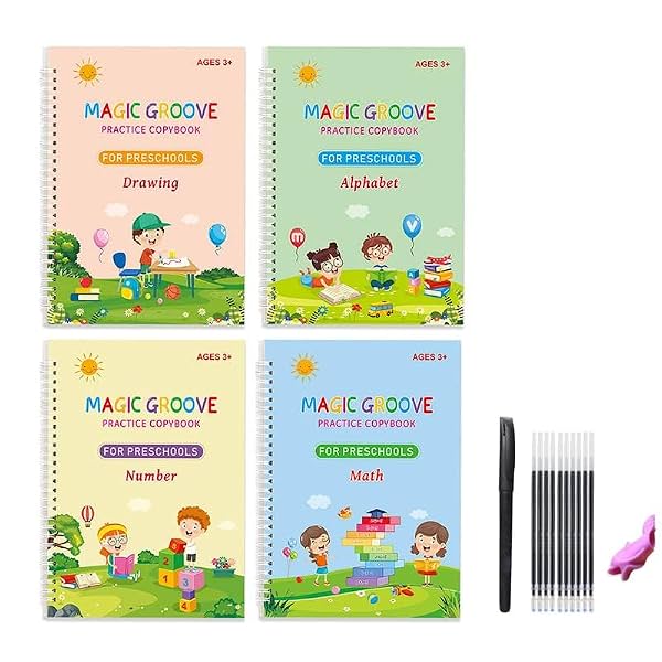 Graphene Magic Reusable Practice Copybook Set 4 Books