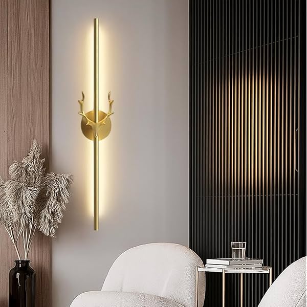 Groeien Modern LED Long Wall Sconce Gold Wall Light