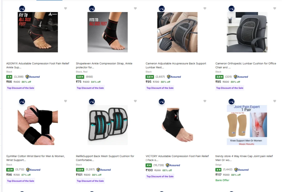 Gym Essentials Starting @ ₹66