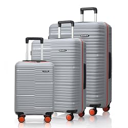 HRX Zanzibar 3Pc Set Canes Grey Polypropylene Hard Shell Suitcase Set