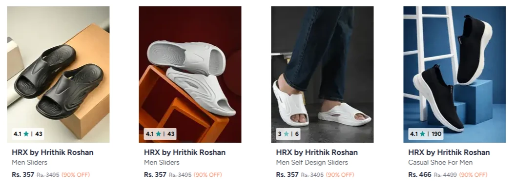 HRX by Hrithik Roshan Hrx Footwear up to 90% Discount