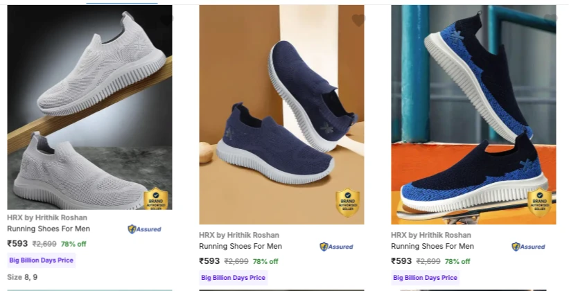 HRX by Hrithik Roshan Men’s Shoes From ₹593