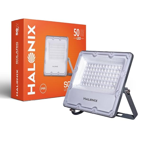 Halonix Aluminium 50W Waterproof Outdoor led Flood Light |Halogen Light, Focus Light for Garage, Parking, Shop -(Cool Wh