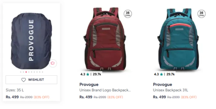 Handbags And Bags Upto 83% Discount