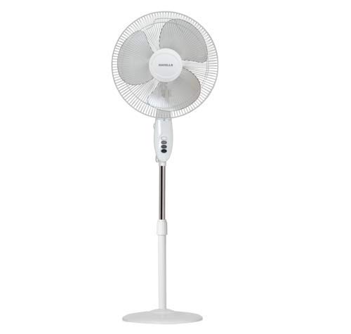 Havells 400mm Swing Pedestal Fan | 120 Ribs Guard Safety, Smooth Oscillation, Heavy Base For Stability, 3 Star | 