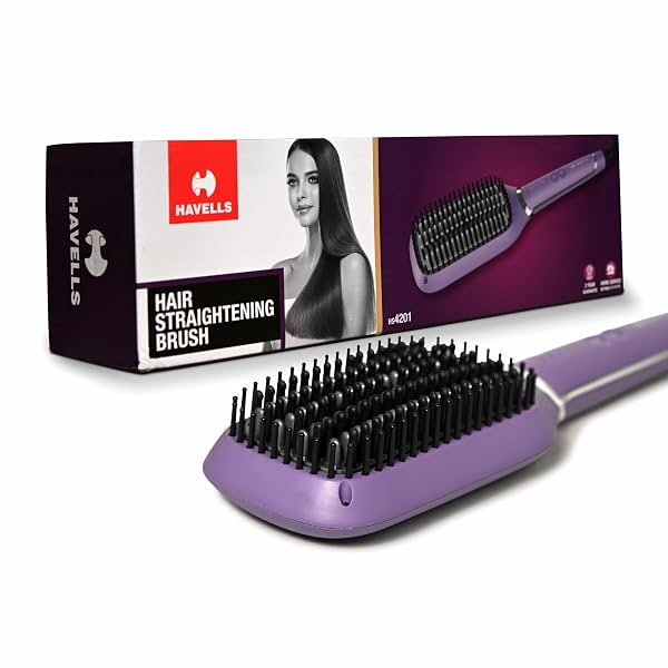 Havells Keratin Infused Hair Straightener Brush 50W