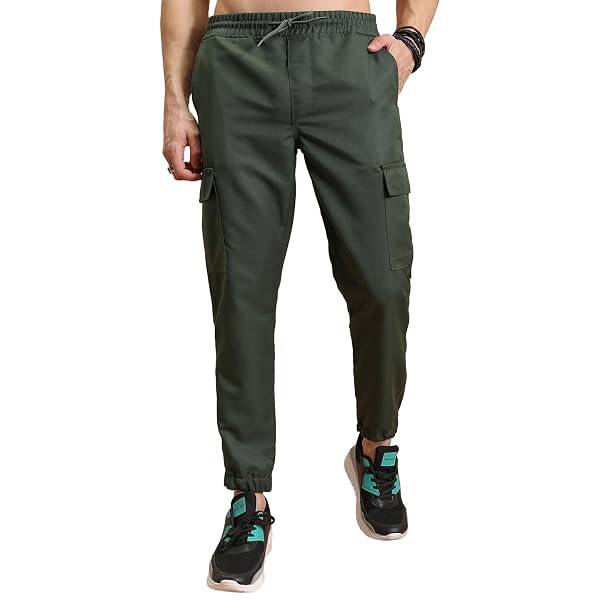 Highlander Men's Cargo Jogger Trousers| Utility Pockets | Trouser for Men