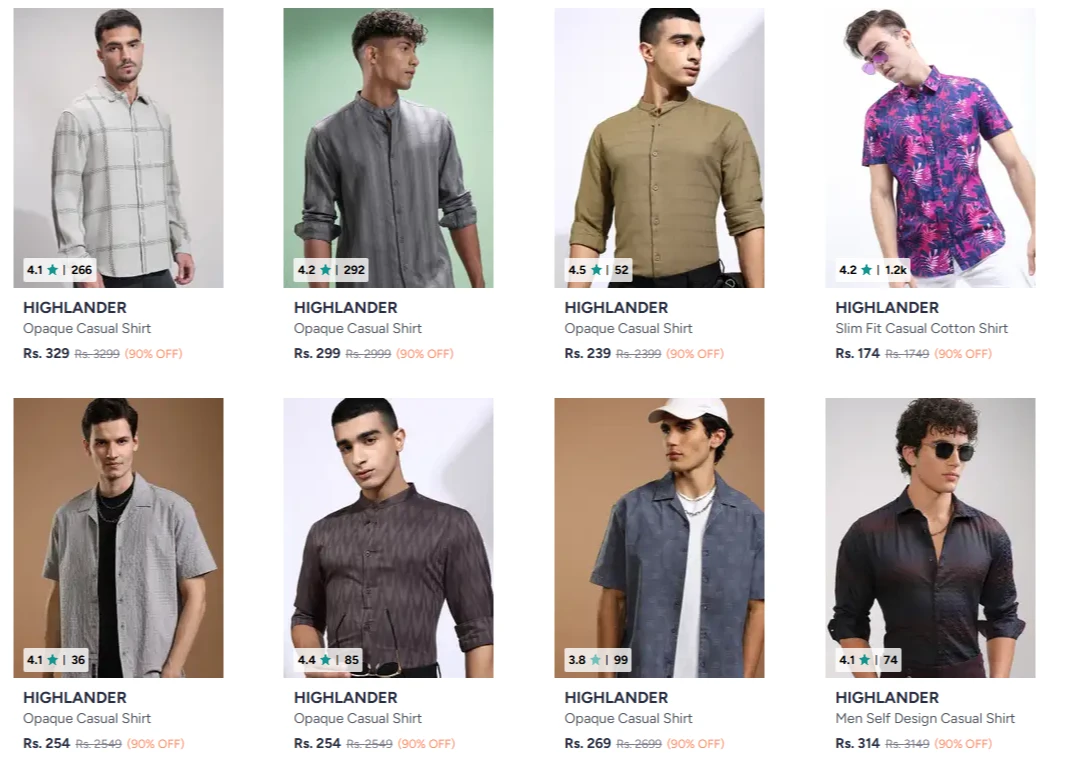 Highlander Men's Clothing up to 90% Discount