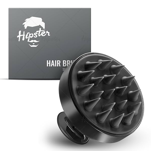 Hipster Round Hair Brush & Manual Scalp Massager