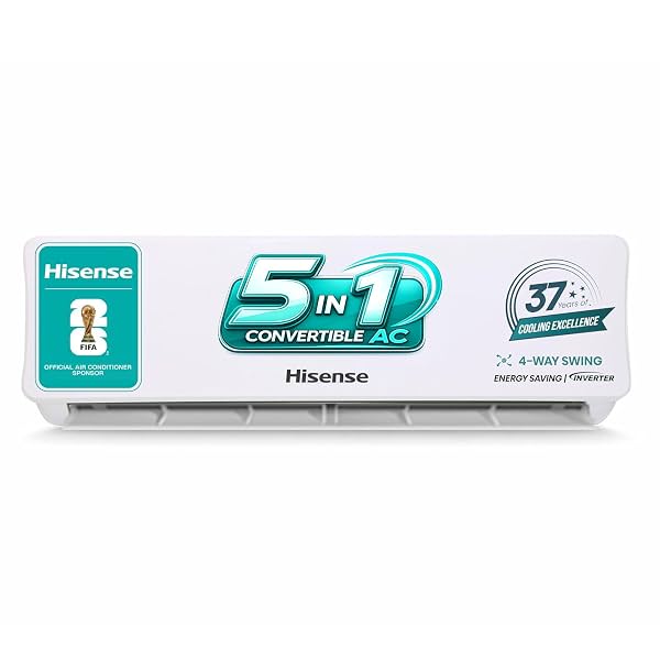 Hisense 1.5 Ton 5-Star Inverter Split AC, White (AS-18TR4R5E)