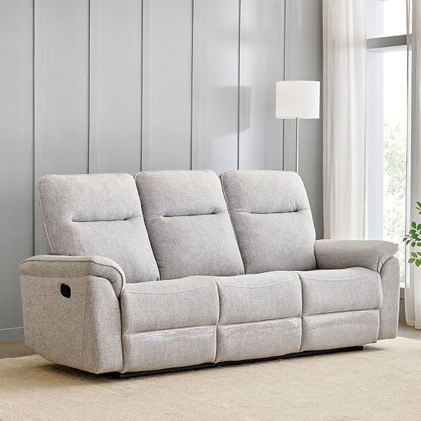 Home Centre | Artise 3-Seater Fabric Recliner | Recliner Sofa for Living Room
