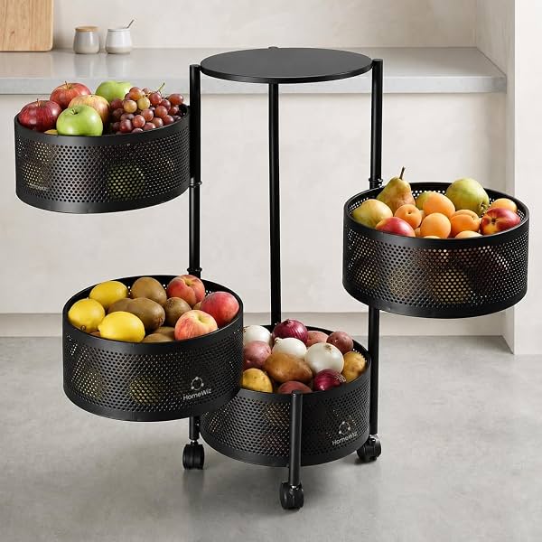 HomeWiz Round Kitchen Rack 4- Layer