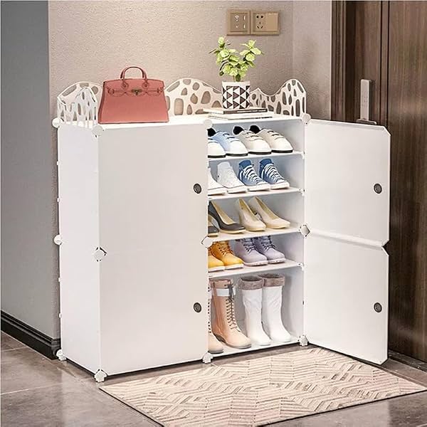 Homeland Portable Shoe Rack Organizer 12-Shelf 4-Door