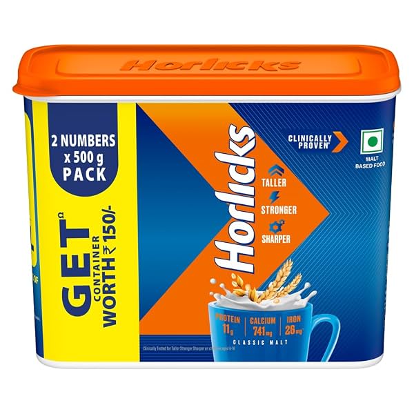 Horlicks Nutrition Drink Container - 1 Kg - Classic Malt