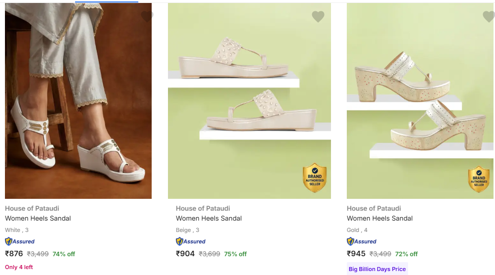 House Of Pataudi Womens Heels Upto 76% Discount
