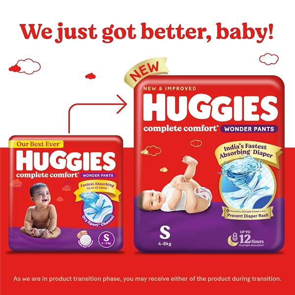 Huggies Complete Comfort Wonder Pants S Size, 112 Count