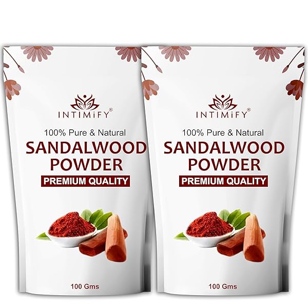 INTIMIFY Sandalwood Powder For Face Pack, Chandan Powder 200g (Pack of 2)