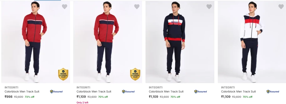 Integriti Men's Tracksuits at Minimum 70% Discount