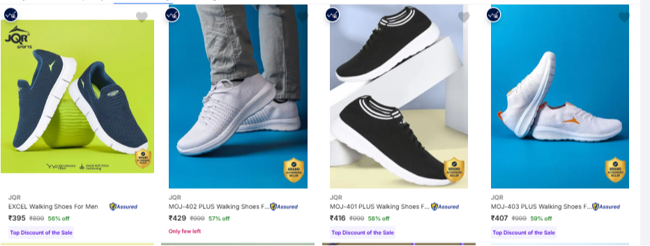 JQR Shoes For Men at minimum 43% Discount