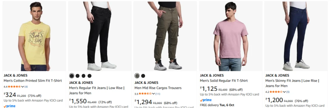 Jack & Jones Men's Cloths up to 75% Discount