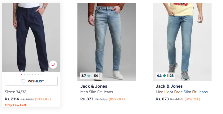 Jack & Jones Men's Jeans Upto 86% OFF