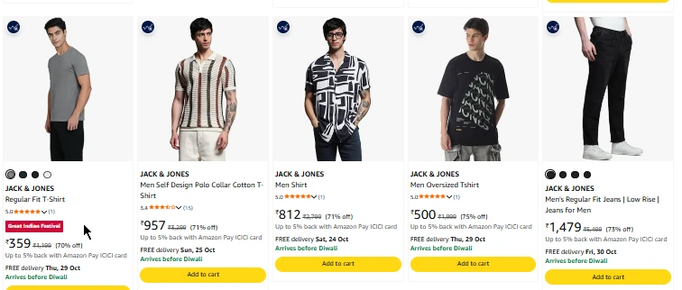 Jack & Jones at minimum 68% Discount