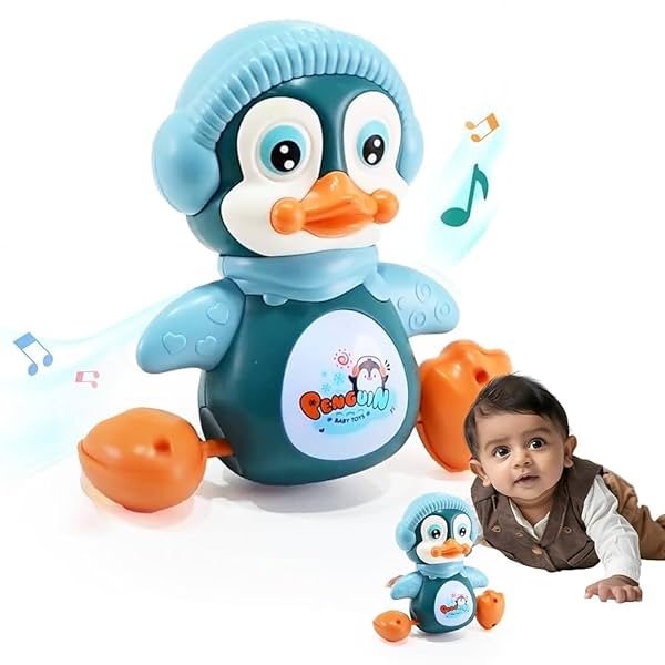 Jack Royal Penguin Waver Musical Toys, Baby Crawling Toys with Music and LED Lights, Singing, Dancing, Learning Crawling