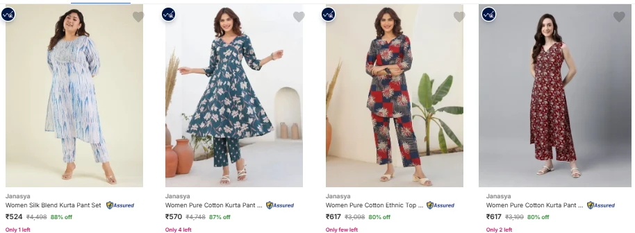 Janasya Women's Ethnic Sets Upto 88% Discount