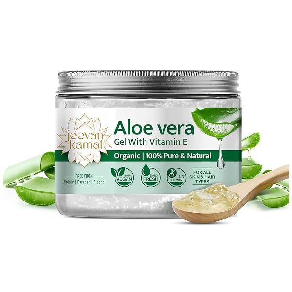 Jeewan Kamal Aloe Vera Gel for Face, Skin & Hair, 300g, Herbal, Natural