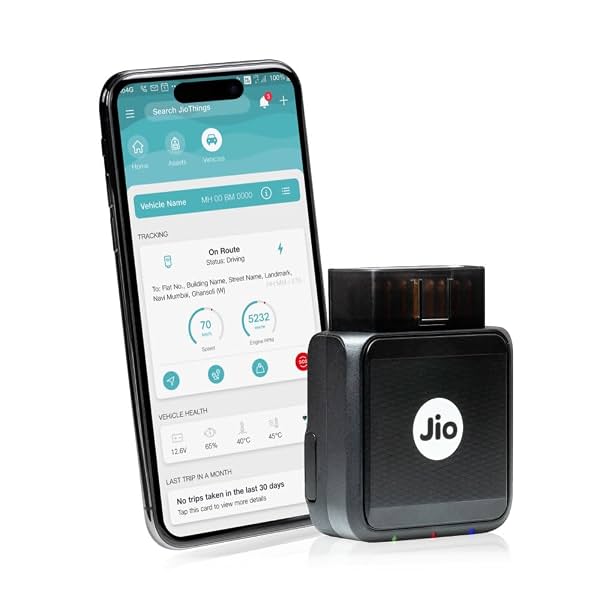 JioMotive OBD GPS Tracker & Wi-fi Router| 4G eSIM Plug n Play| Instant On/Off