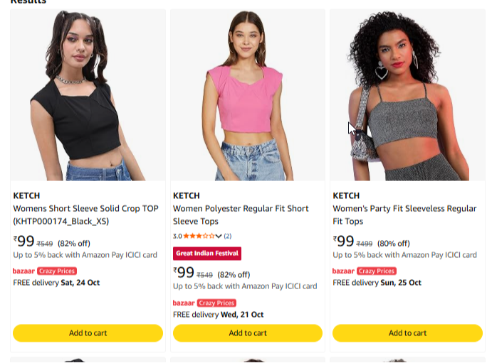 KETCH cloths for men and women upto 80% Discount