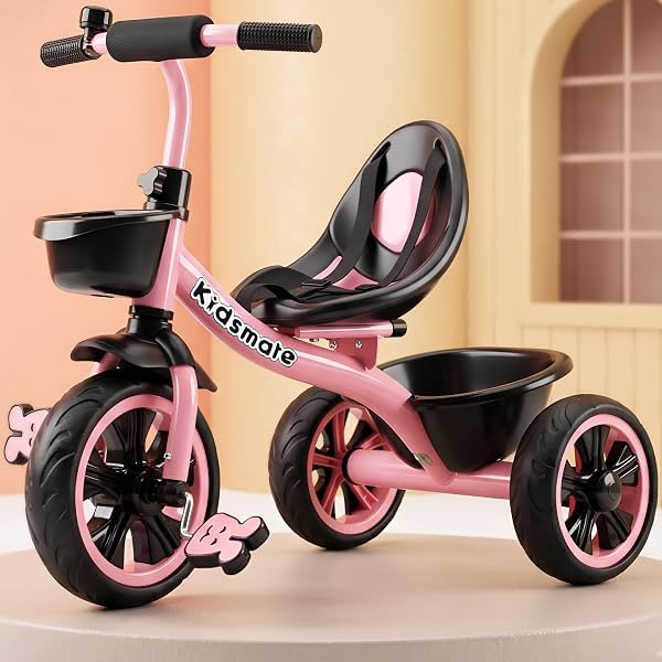 KIDSMATE ZOOM KIDS TRIKE CYCLE WITH BASKETS