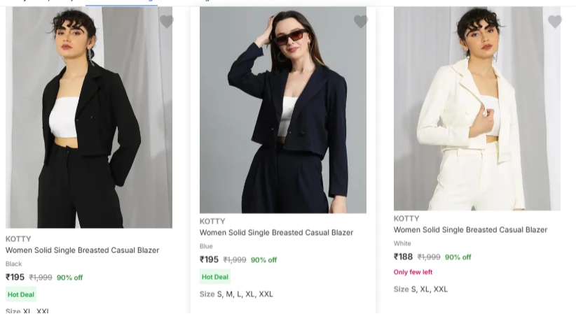 KOTTY Women Solid Single Breasted Casual Blazer