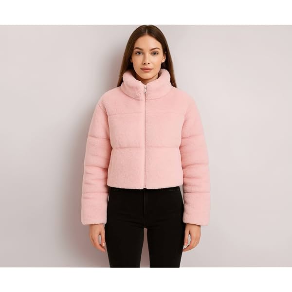 KOTTY Women’s Cozy Fit Full Sleeve Coral Fleece Zip Jacket