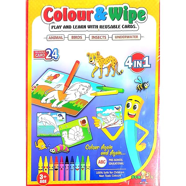 KV Toys Reusable Alphabet Coloring Mat Set